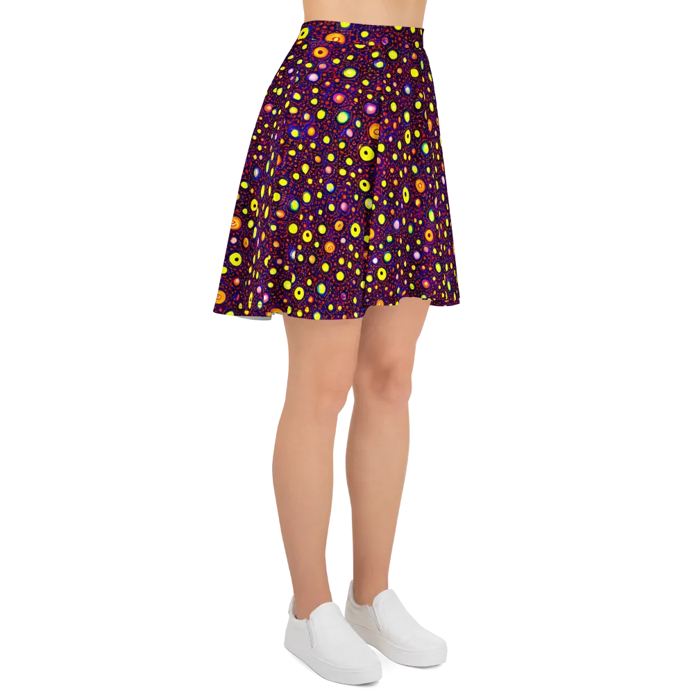 Cosmic Dotscape on Skater Skirt — Right