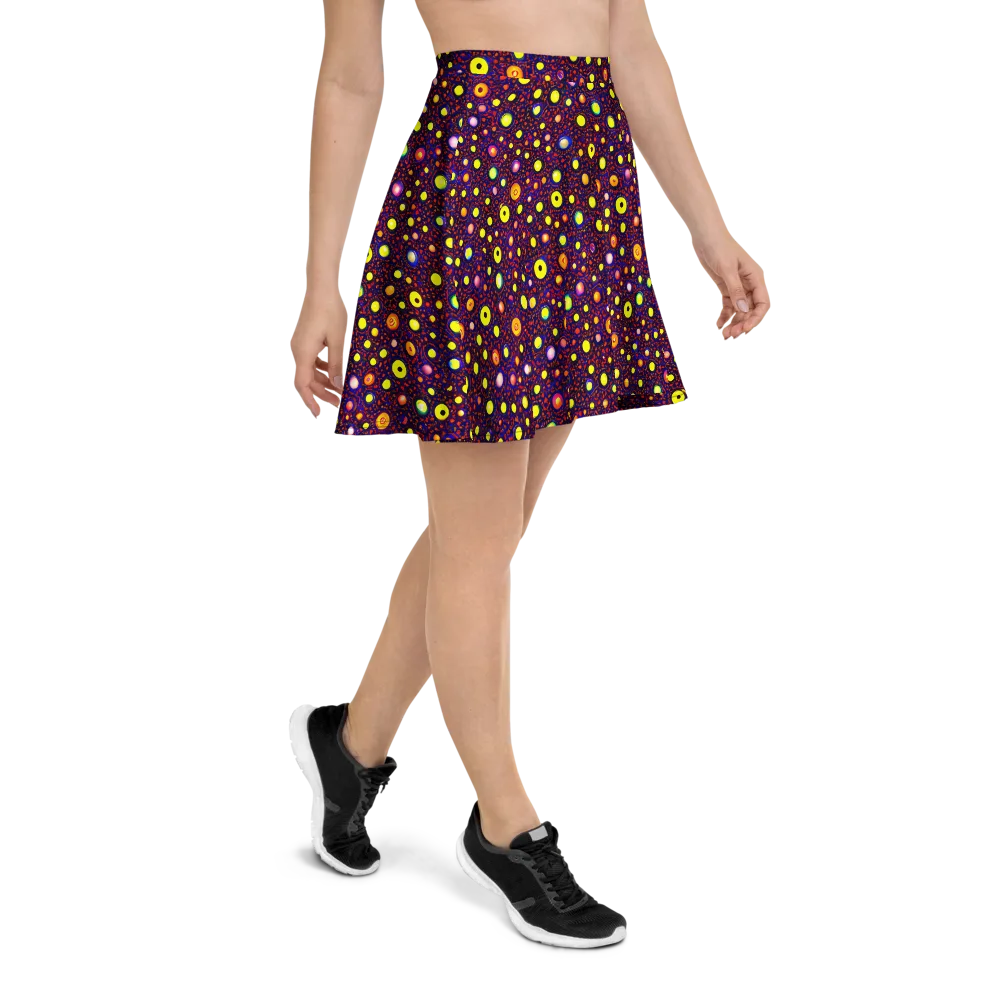 Cosmic Dotscape on Skater Skirt — Right
