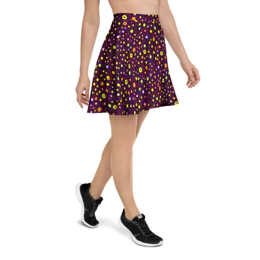 Cosmic Dotscape on a Skater Skirt