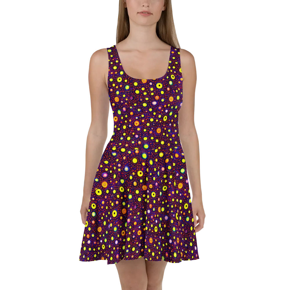 Cosmic Dotscape on Skater Dress — Front