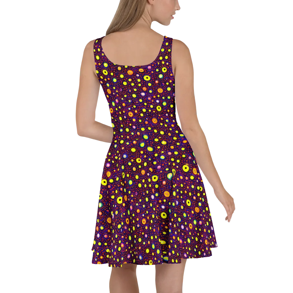 Cosmic Dotscape on Skater Dress — Back