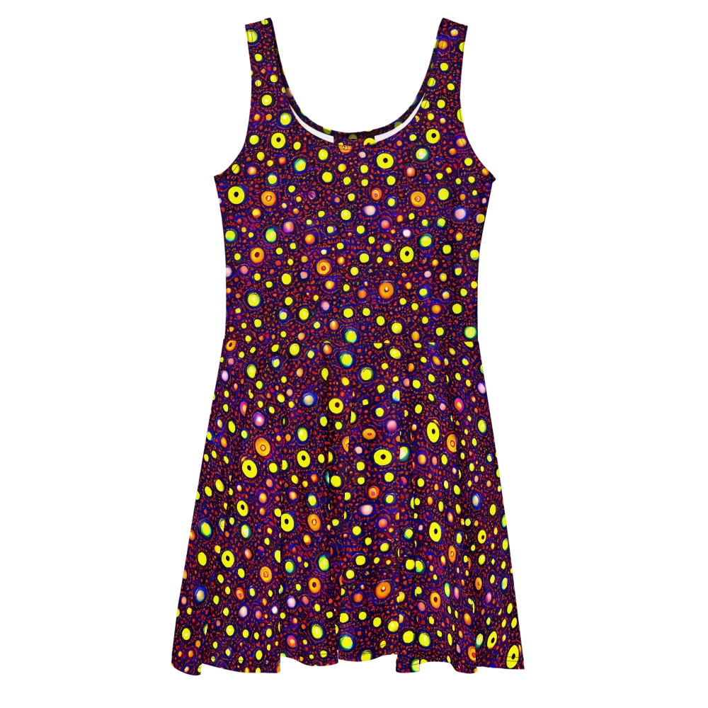 Cosmic Dotscape on Skater Dress — Front
