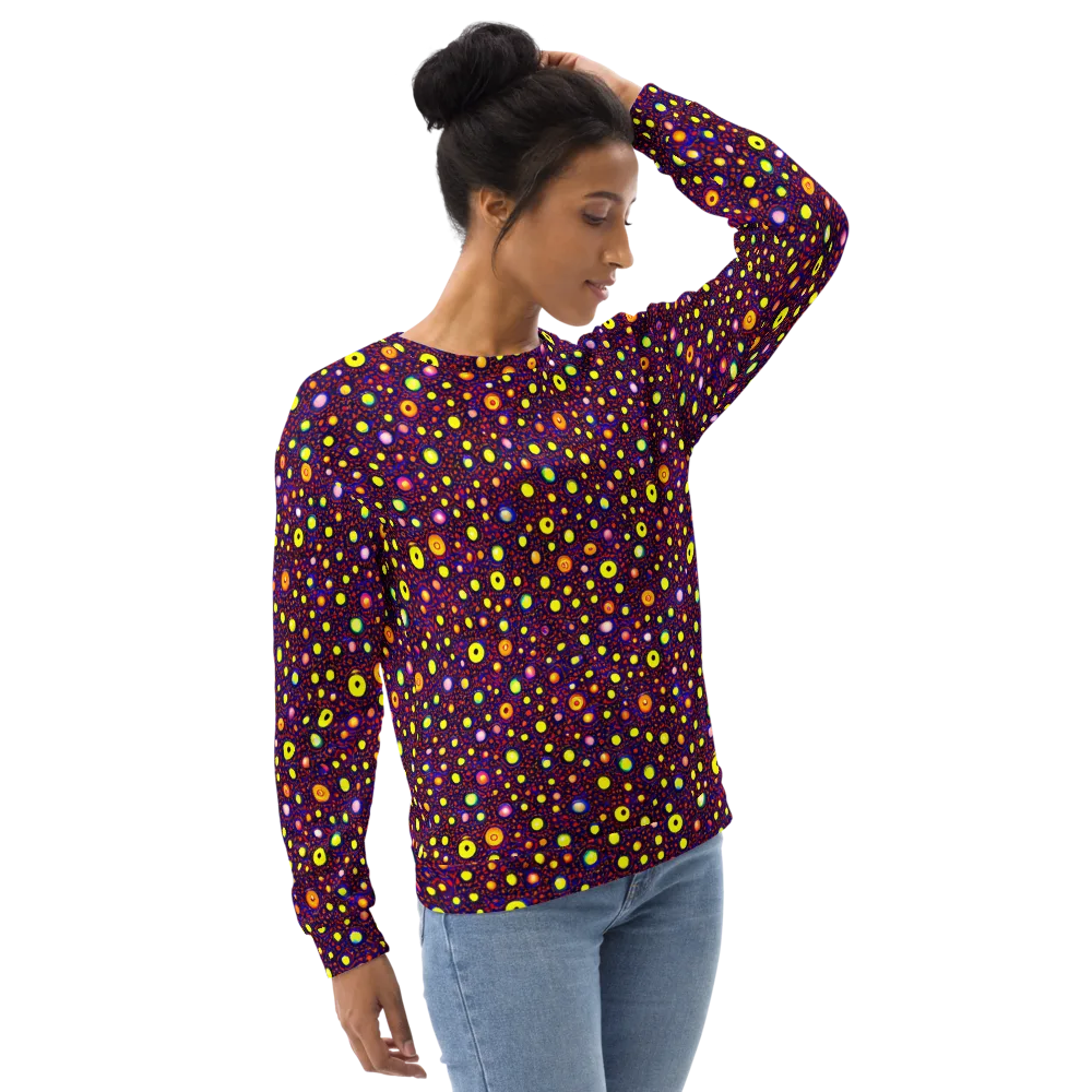 Cosmic Dotscape on Sweatshirt — Right Front