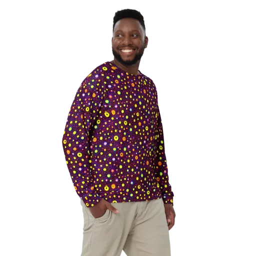Cosmic Dotscape on a Sweatshirt