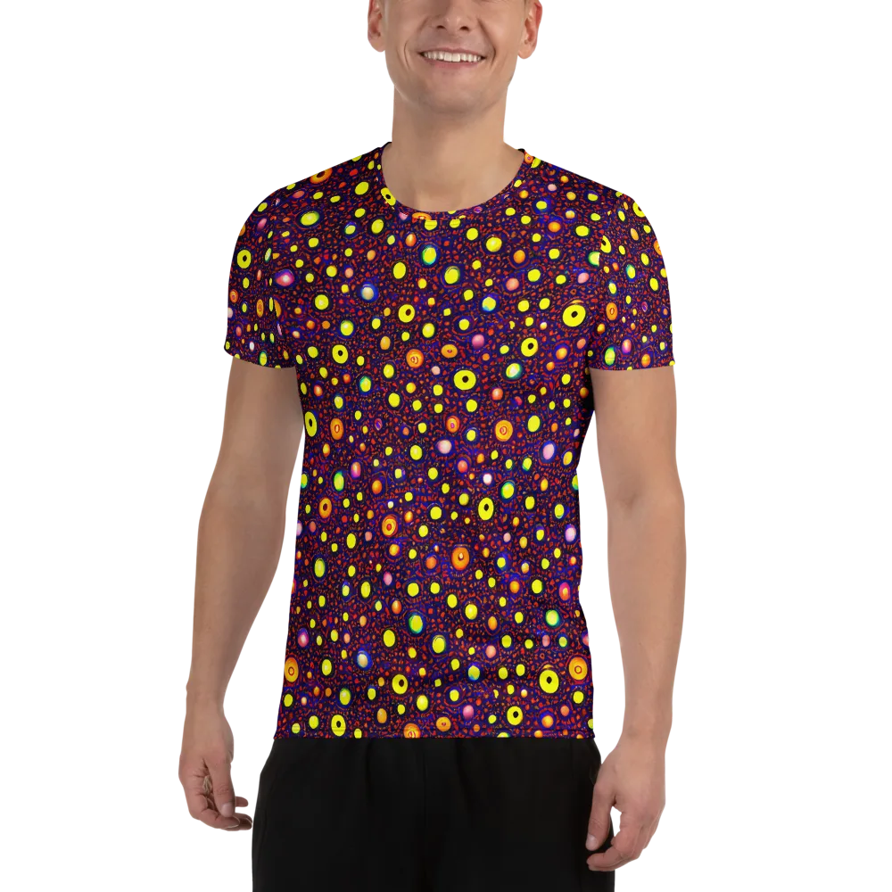 Cosmic Dotscape on Men's Athletic T-Shirt — Front