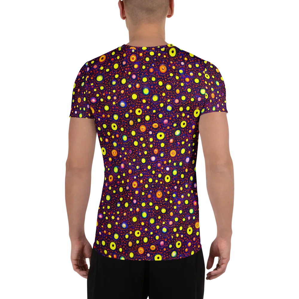 Cosmic Dotscape on Men's Athletic T-Shirt — Back