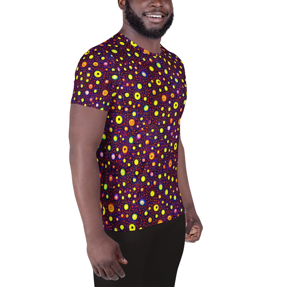 Cosmic Dotscape on Men's Athletic T-Shirt — Right