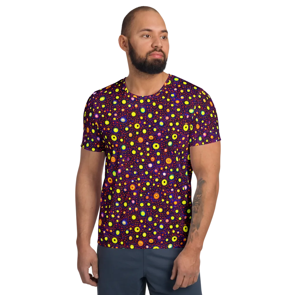 Cosmic Dotscape on Men's Athletic T-Shirt — Front