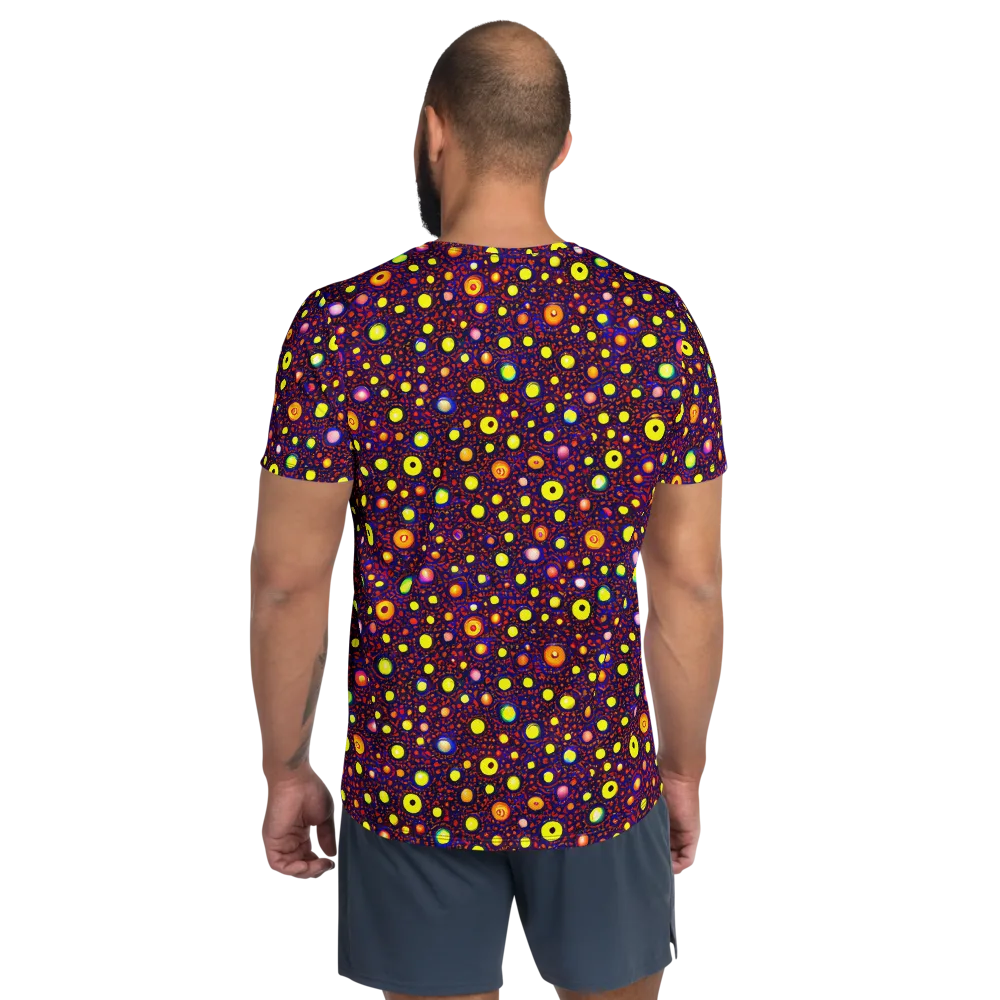 Cosmic Dotscape on Men's Athletic T-Shirt — Back