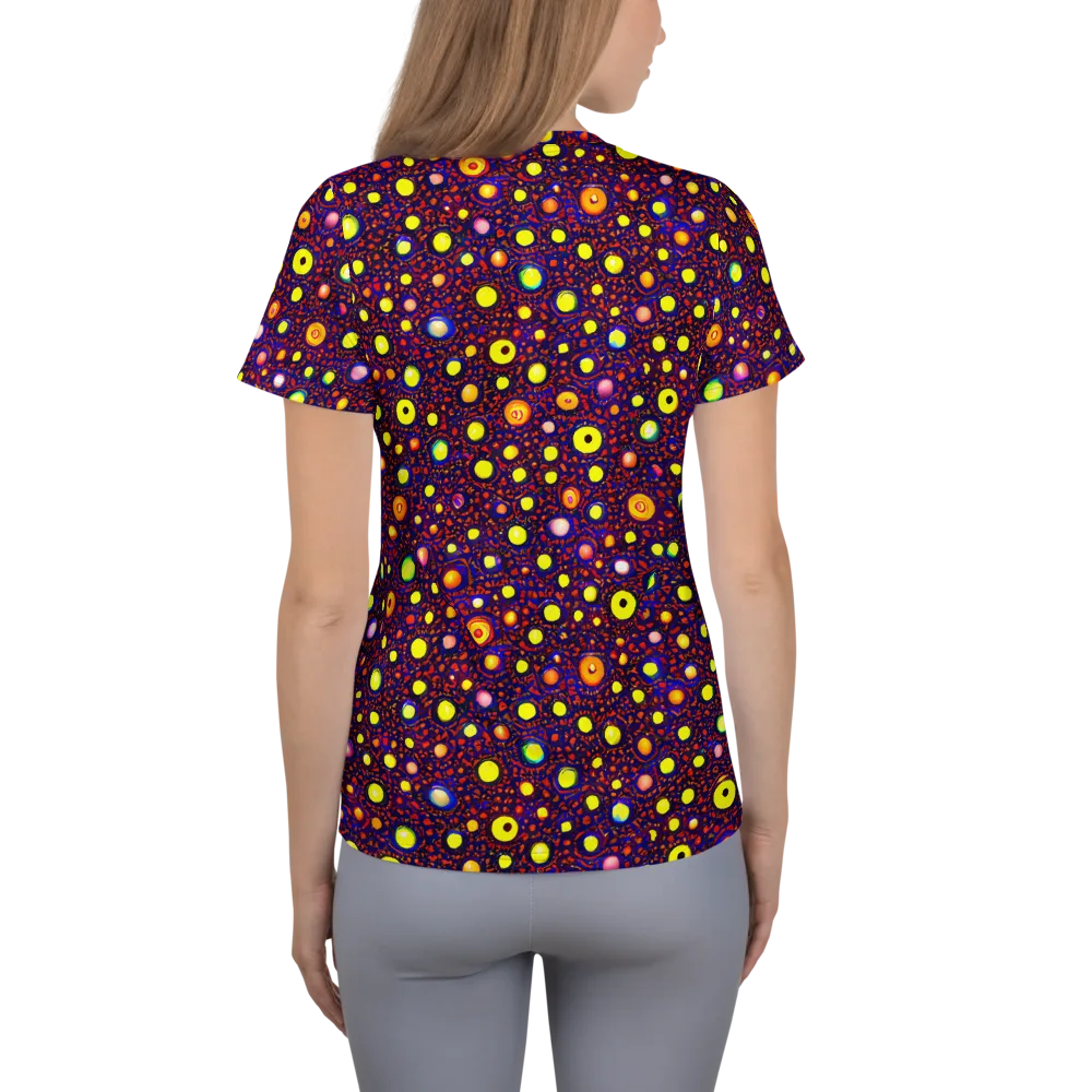 Cosmic Dotscape on Women's Athletic T-Shirt — Back