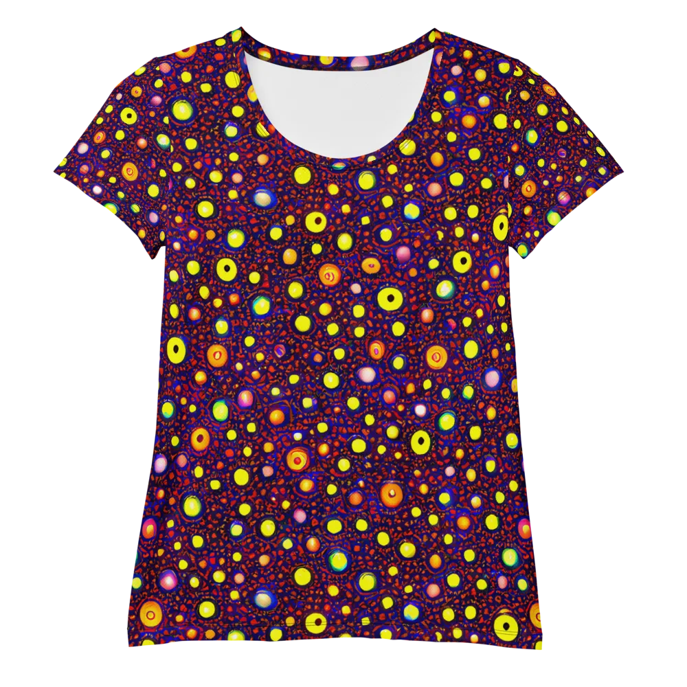Cosmic Dotscape on Women's Athletic T-Shirt — Front