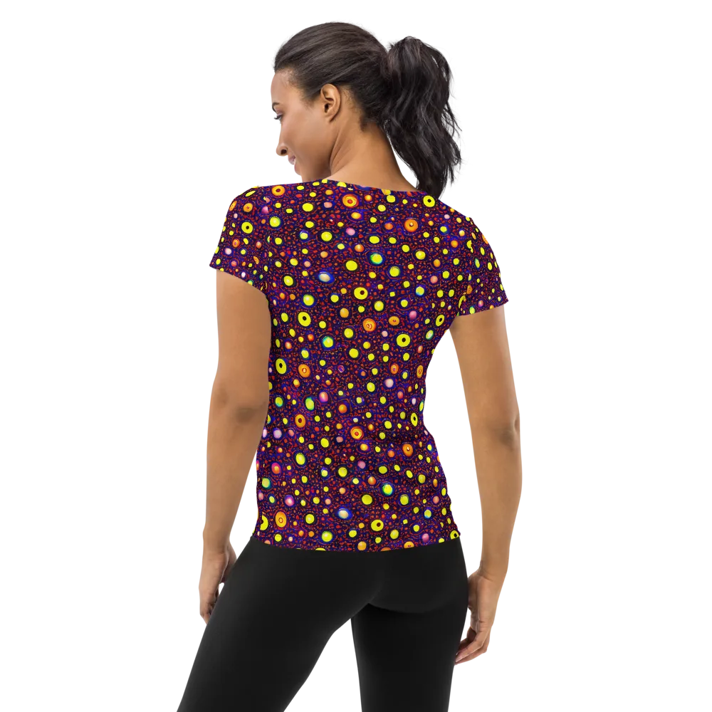 Cosmic Dotscape on Women's Athletic T-Shirt — Back