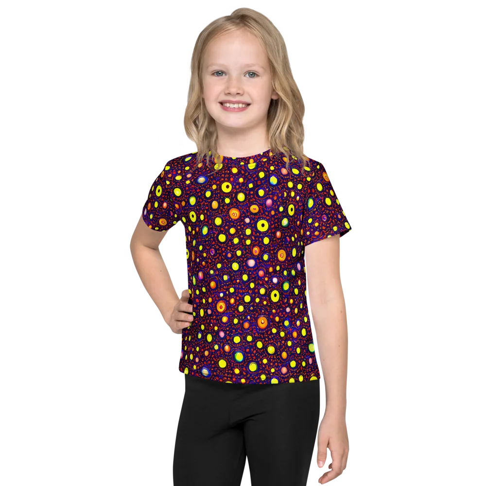Cosmic Dotscape on Kids Crew Neck T-Shirt — Front