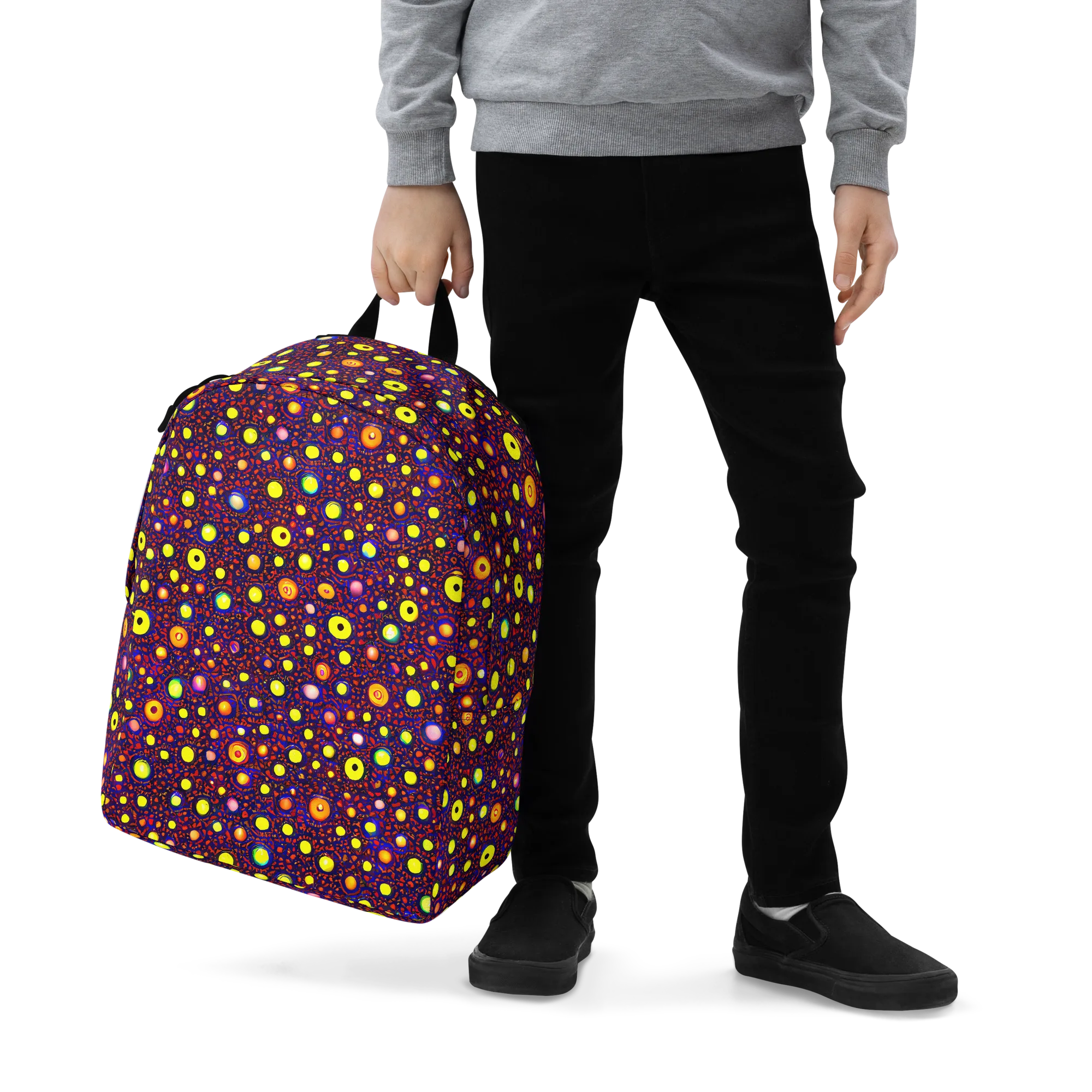 Cosmic Dotscape on Minimalist Backpack — Zoomed-in