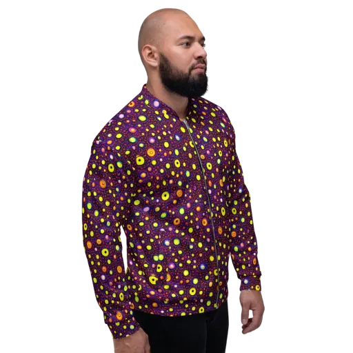 Cosmic Dotscape on a Bomber Jacket
