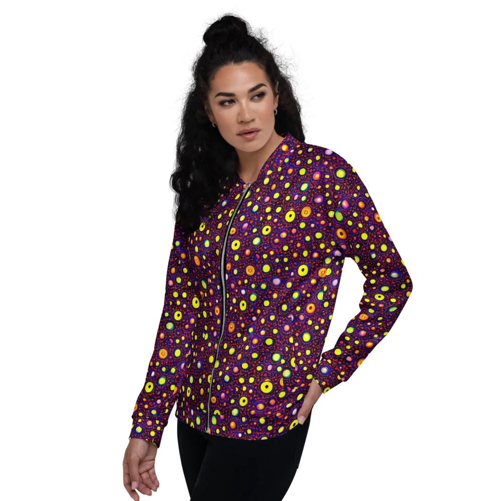 Cosmic Dotscape on Bomber Jacket — Left