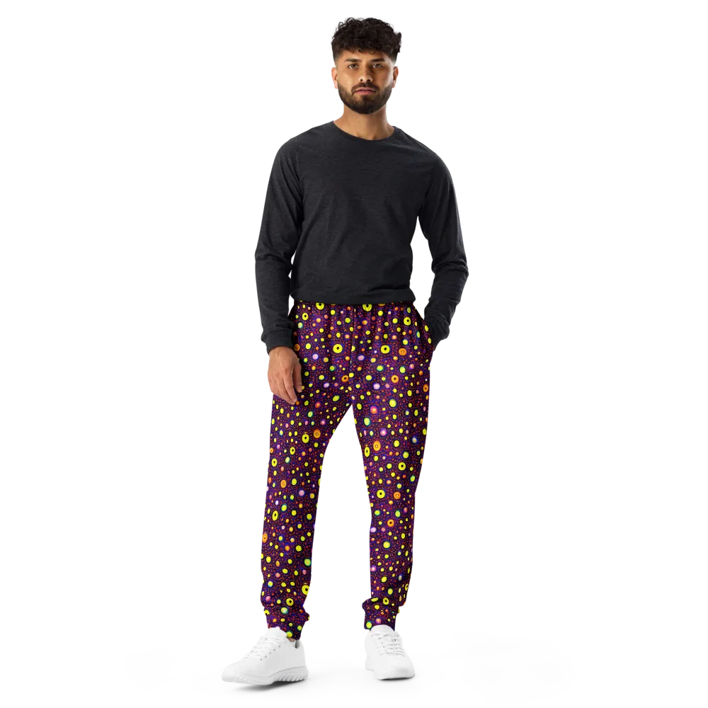 Cosmic Dotscape on Men's Joggers — Front