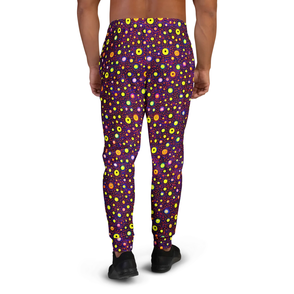 Cosmic Dotscape on Men's Joggers — Back