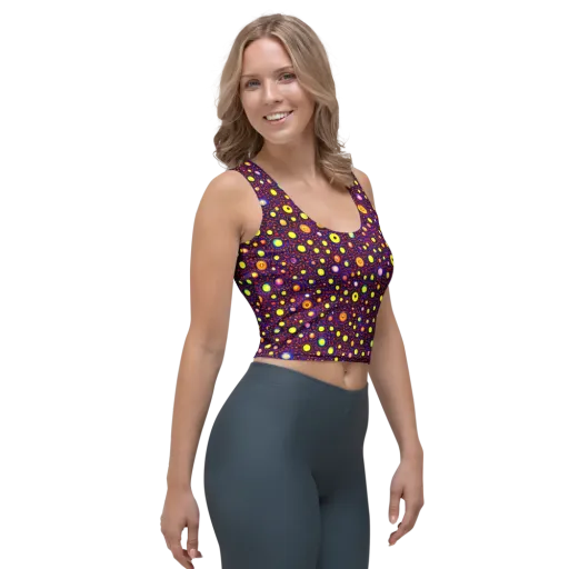 Cosmic Dotscape on a Crop Top