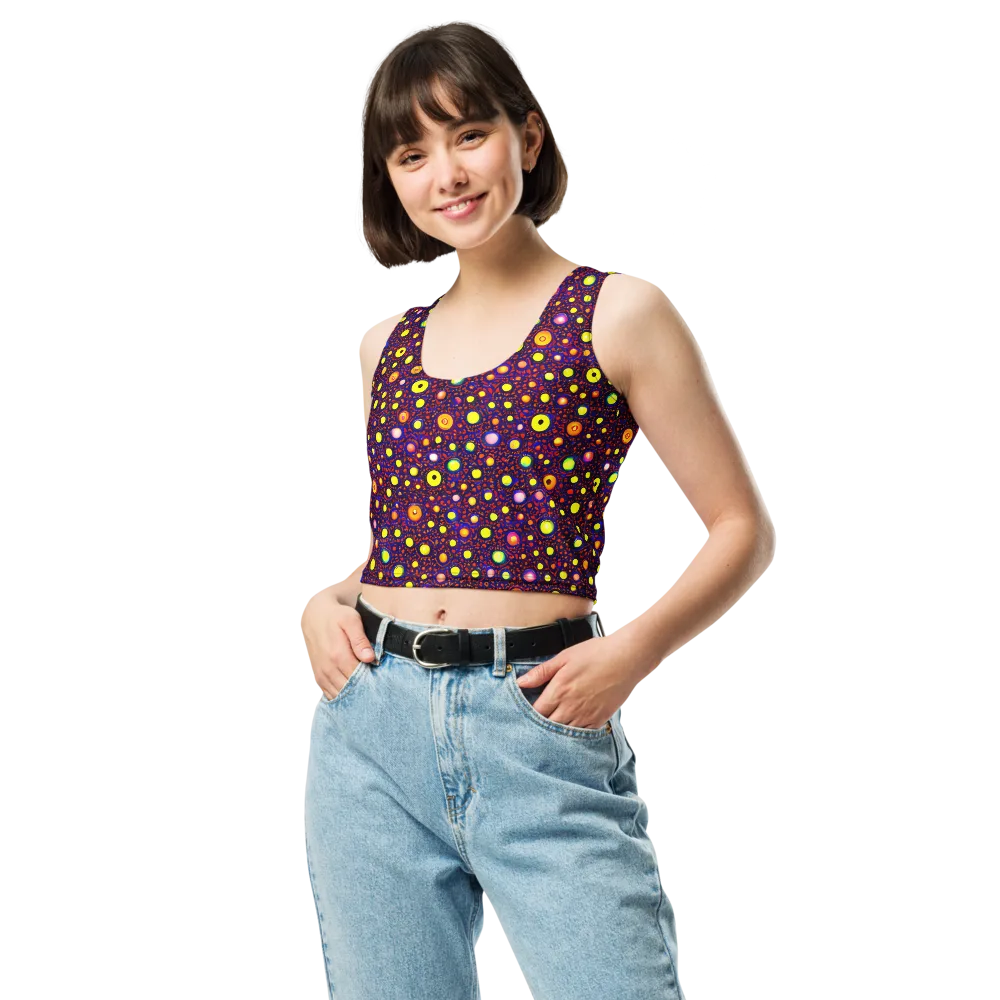 Cosmic Dotscape on Crop Top — Front