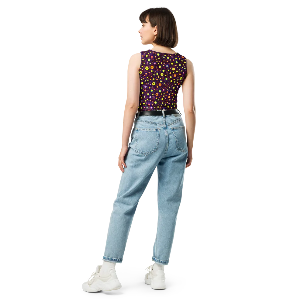 Cosmic Dotscape on Crop Top — Back