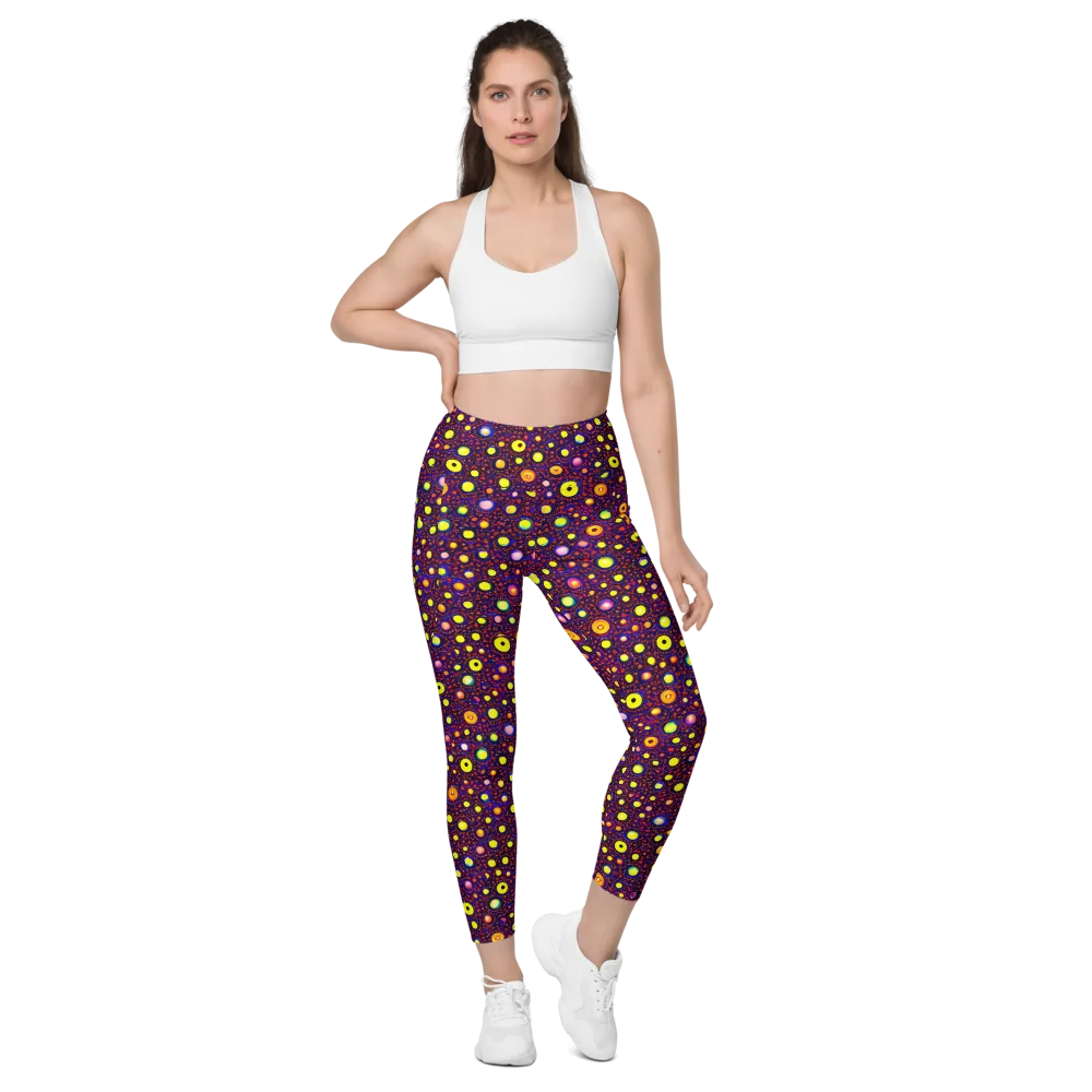 Cosmic Dotscape on Leggings with Pockets — Front