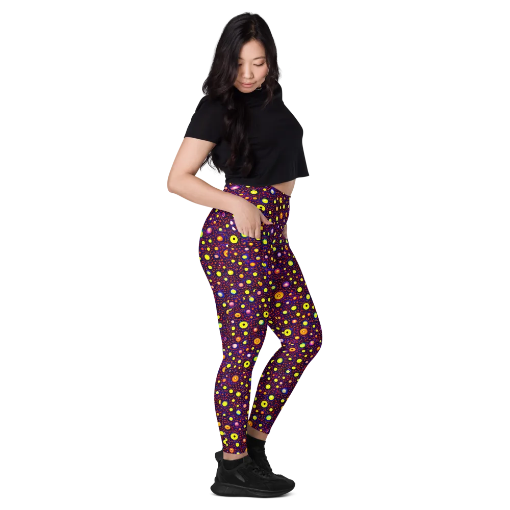 Cosmic Dotscape on Leggings with Pockets — Right