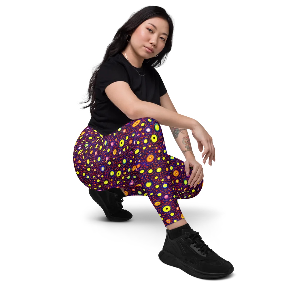 Cosmic Dotscape on Leggings with Pockets — Right Front
