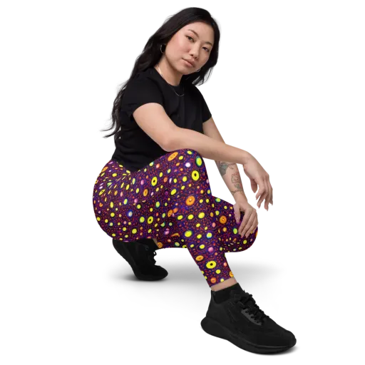 Cosmic Dotscape on a Leggings with Pockets