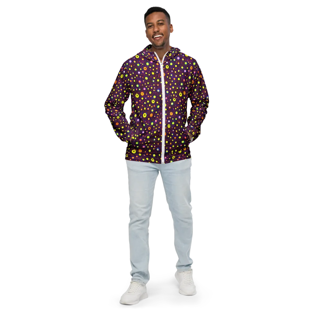 Cosmic Dotscape on Men's Windbreaker — Front