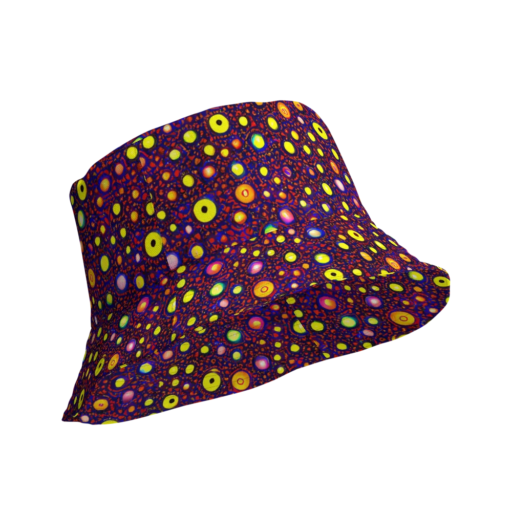 Cosmic Dotscape on Reversible Bucket Hat — Product details Outside