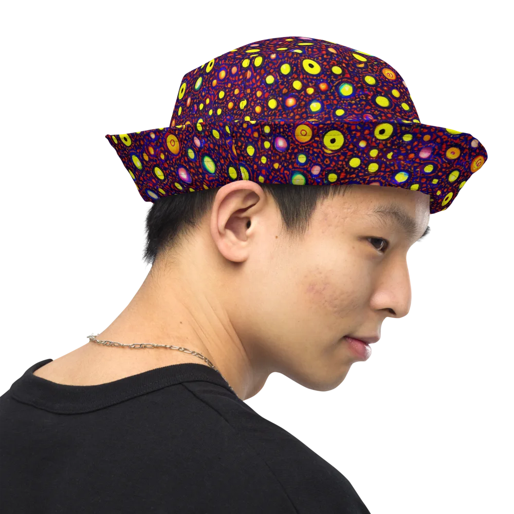 Cosmic Dotscape on Reversible Bucket Hat — Right Outside
