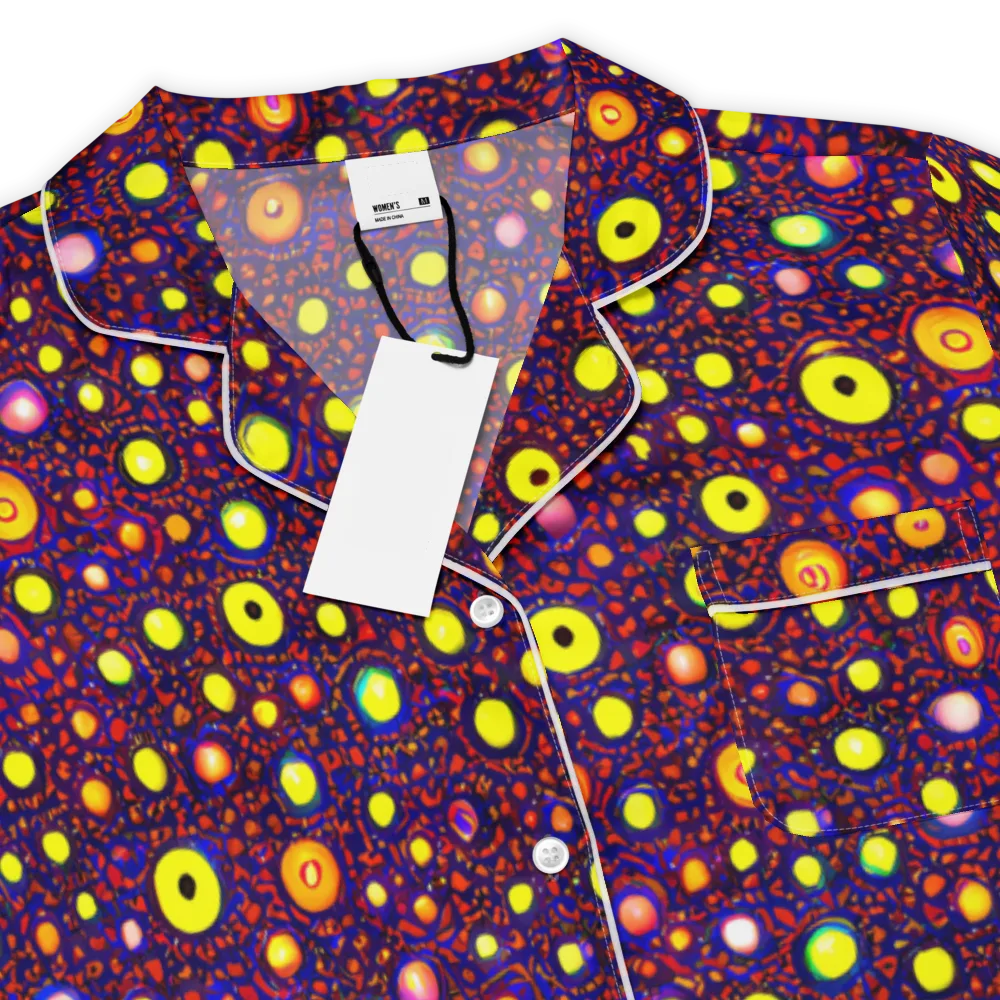 Cosmic Dotscape on Women's Short Sleeve Pajama Top — Product details