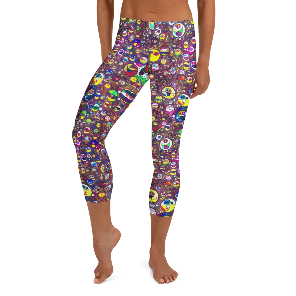 Eyes of Enchantment on Capri Leggings — Front