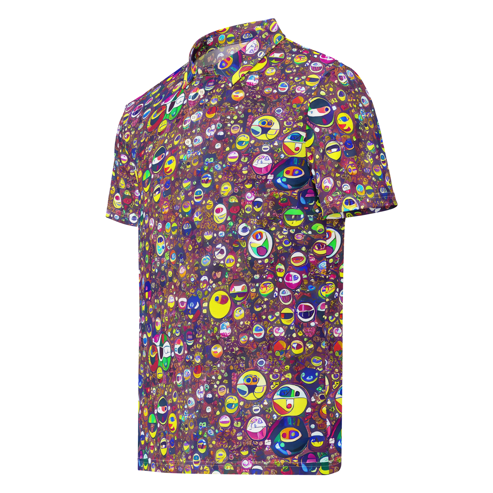 Eyes of Enchantment on Men's Slim Fit Polo Shirt — Left Front