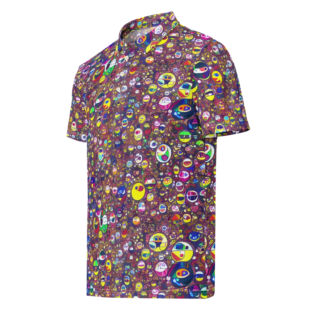 Eyes of Enchantment on Men's Slim Fit Polo Shirt — Left Front