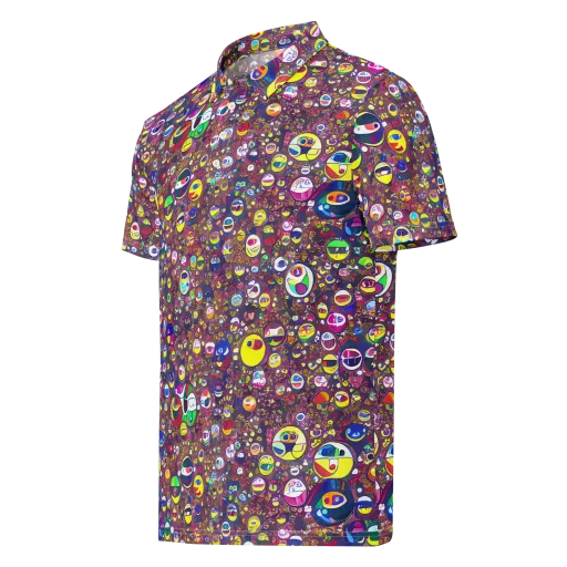 Eyes of Enchantment on a Men's Slim Fit Polo Shirt