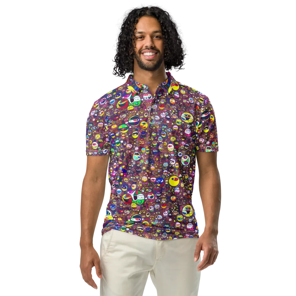 Eyes of Enchantment on Men's Slim Fit Polo Shirt — Front