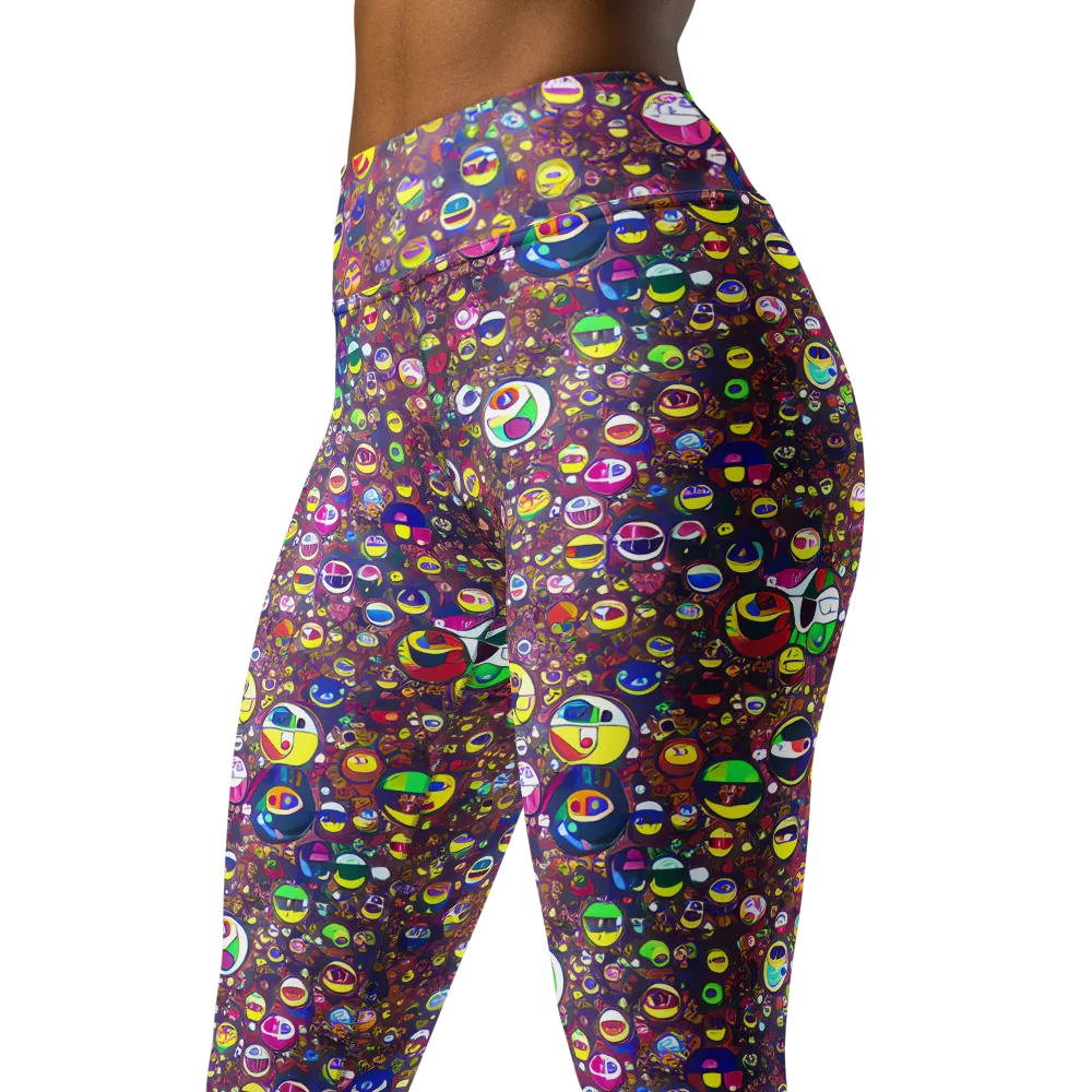 Eyes of Enchantment on Yoga Leggings — Left Front
