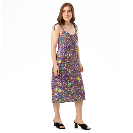 Eyes of Enchantment on a Slip Dress
