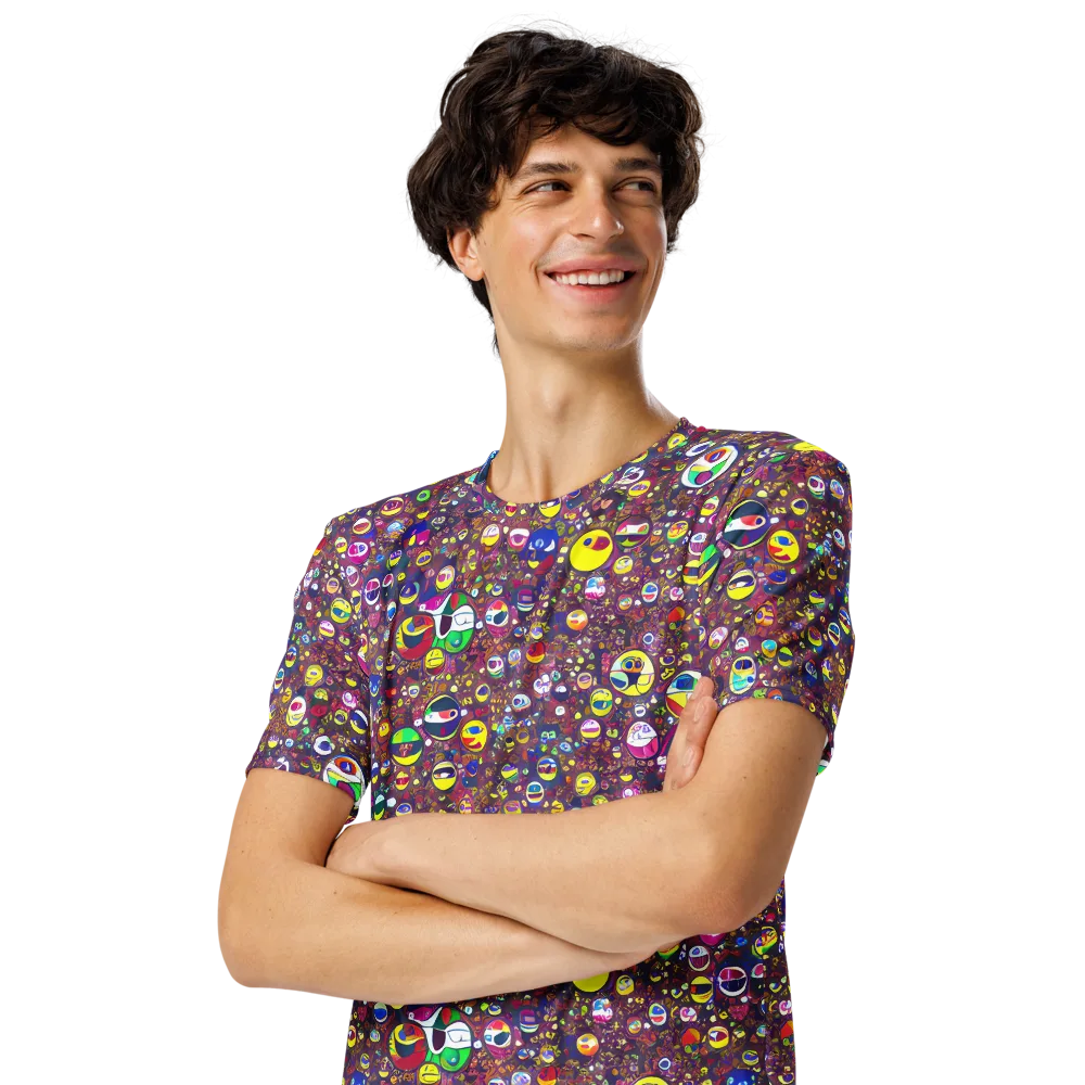 Eyes of Enchantment on Men's Crew Neck T-Shirt — Left Front