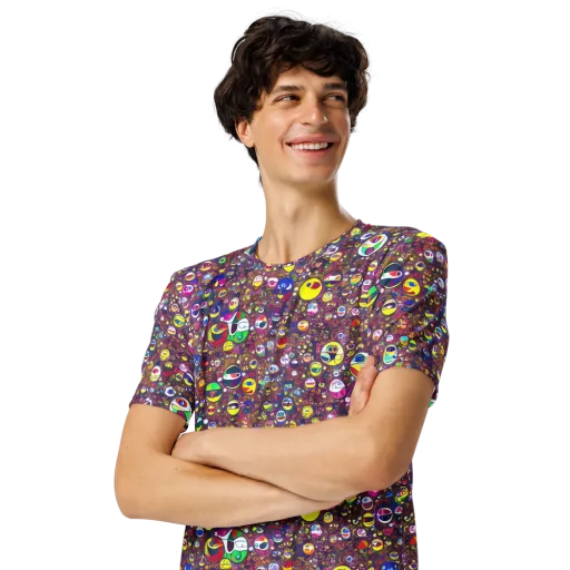 Eyes of Enchantment on a Men's Crew Neck T-Shirt