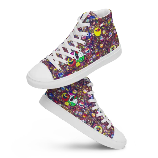 Eyes of Enchantment on a Men's High Top Canvas Shoes