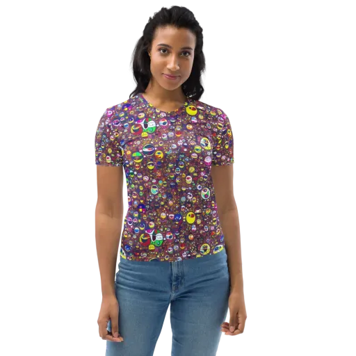 Eyes of Enchantment on a Women's Crew Neck T-Shirt