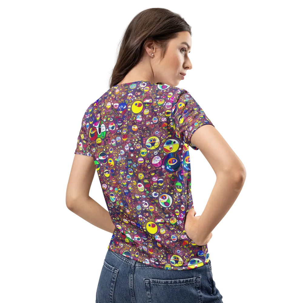 Eyes of Enchantment on Women's Crew Neck T-Shirt — Back
