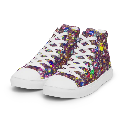 Eyes of Enchantment on a Women's High Top Canvas Shoes