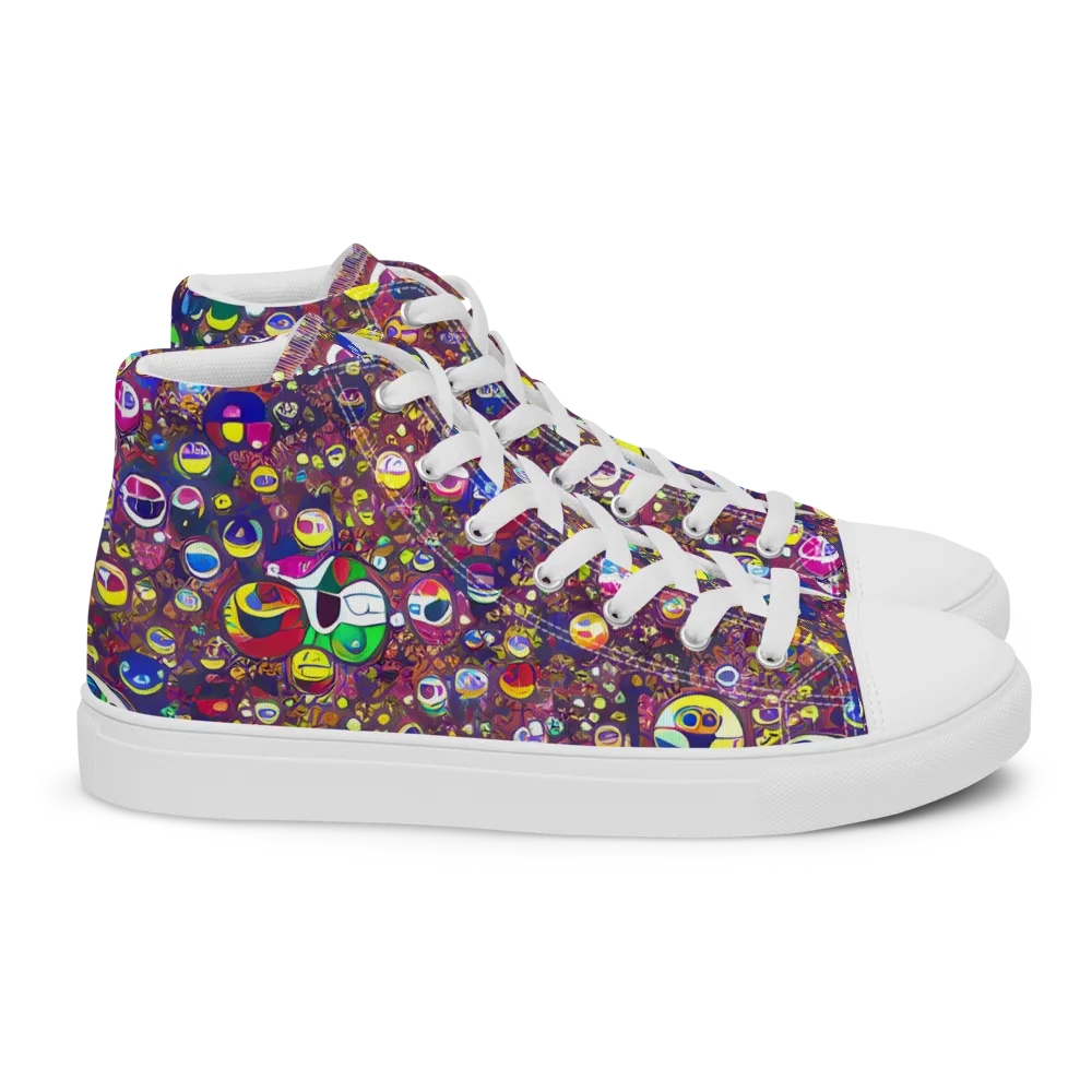 Eyes of Enchantment on Women's High Top Canvas Shoes — Right