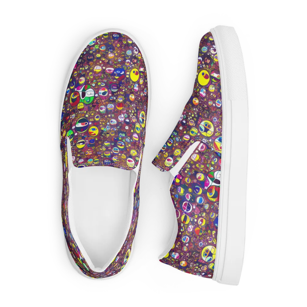Eyes of Enchantment on Men's Slip-On Canvas Shoes — Front