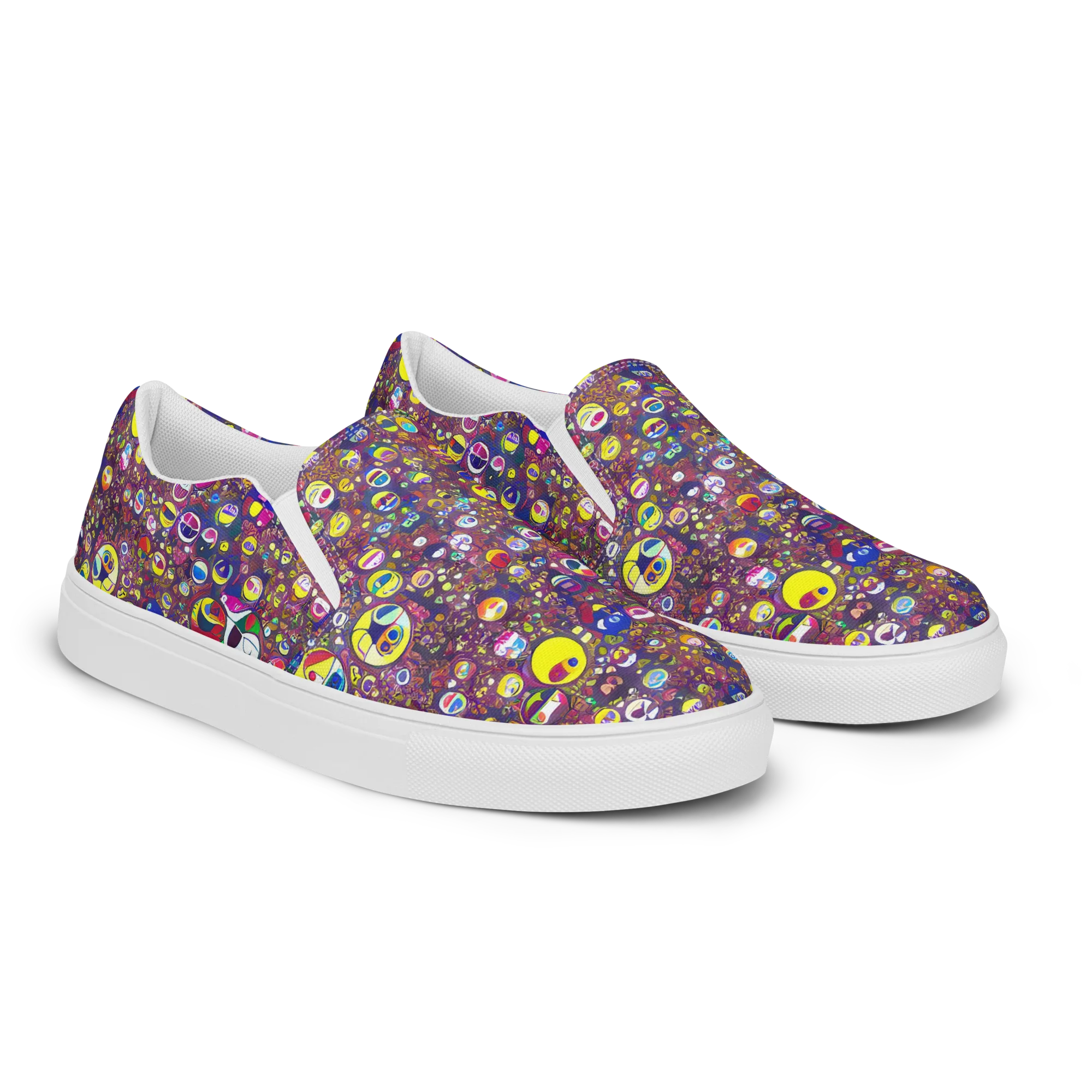 Eyes of Enchantment on Women's Slip-On Canvas Shoes — Right Front