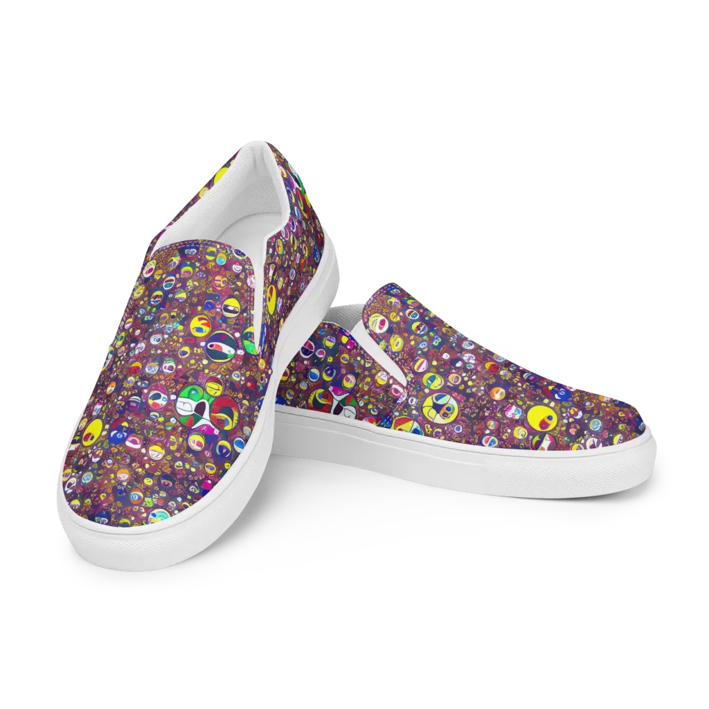 Eyes of Enchantment on Women's Slip-On Canvas Shoes — Left Front